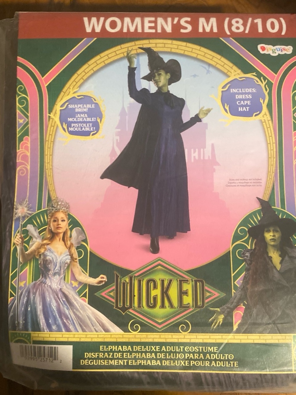 Wicked Elphaba Women medium 8/10 Costume New – Black Cape & Dress